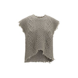 R13 Beige Wool Oves Aries Sleeveles Sweater
