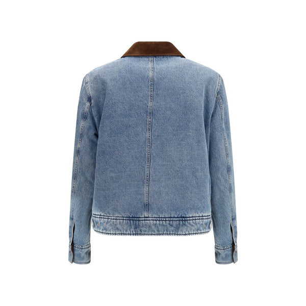 Ami Paris Blue Cotton Denim Jacket
