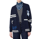 Max Mara Blue Virgin Wool Cardigan