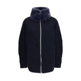Herno Blue Wool Oves Aries Full-Length Jacket