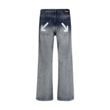 Off-White Gray Cotton Slim Fit Jeans