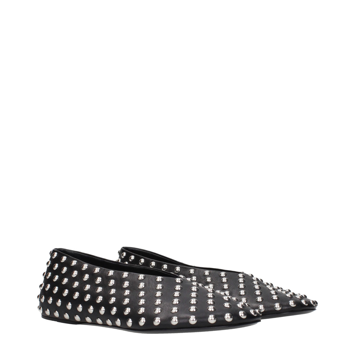 Jil Sander Black Leather Ballet Flats