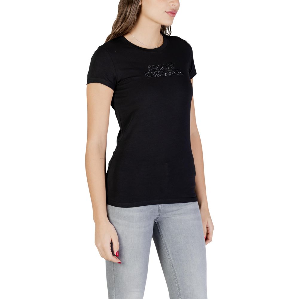 Armani Exchange Black Cotton T-Shirt