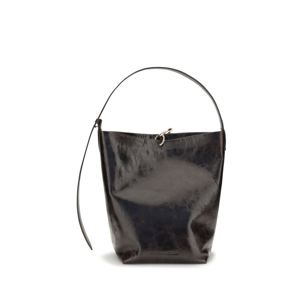 Benedetta Bruzziches Black Calf Leather Bos Taurus Backet Bag
