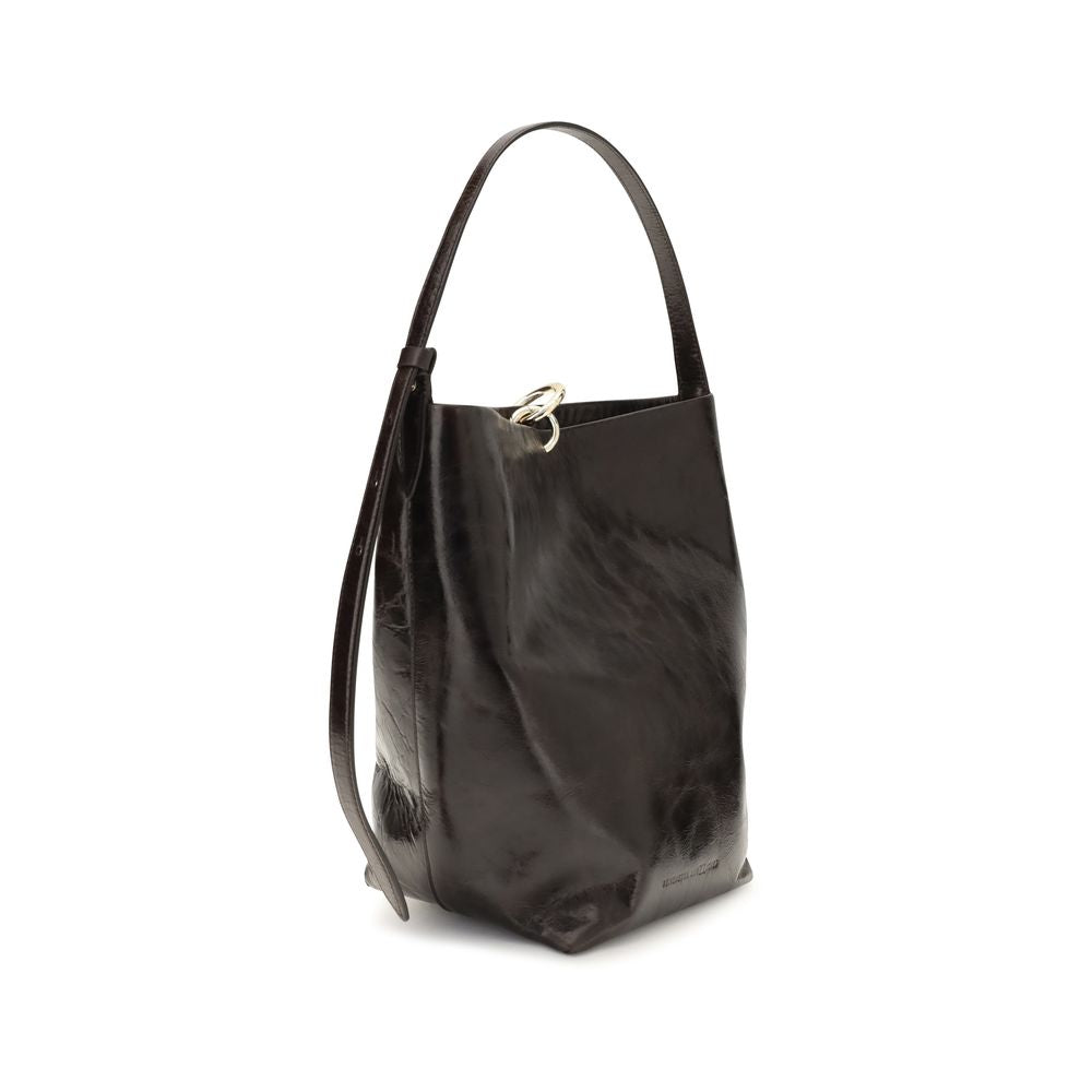 Benedetta Bruzziches Black Calf Leather Bos Taurus Backet Bag