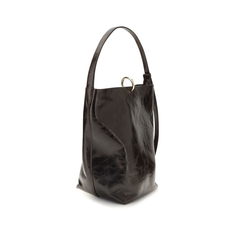 Benedetta Bruzziches Black Calf Leather Bos Taurus Backet Bag