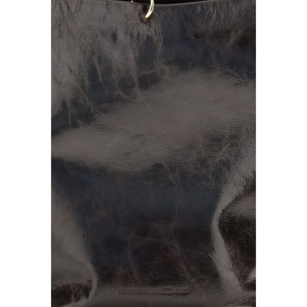 Benedetta Bruzziches Black Calf Leather Bos Taurus Backet Bag