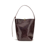 Benedetta Bruzziches Bordeaux Calf Leather Bos Taurus Backet Bag