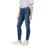 Armani Exchange Blue Cotton Skinny Jeans