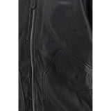 ALPHA INDUSTRIES Black Lambskin Leather Jacket