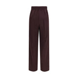 Forte_Forte Purple Polyester Casual Pants