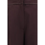 Forte_Forte Purple Polyester Casual Pants
