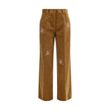 Forte_Forte Brown Cotton Casual Pants