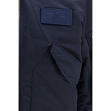 ALPHA INDUSTRIES Blue Nylon Bomber