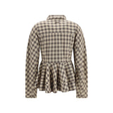 Ganni Beige Cotton Blouse