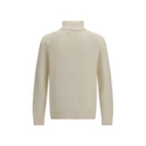 Umit Benan White Cashmere Turtleneck