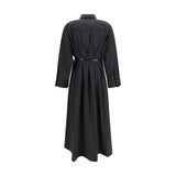 P.A.R.O.S.H. Gray Wool Oves Aries Casual Dress