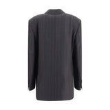 Ami Paris Gray Wool Oves Aries Blazer