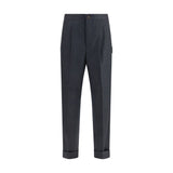 Umit Benan Gray Wool Oves Aries Dress Pants