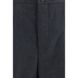 Umit Benan Gray Wool Oves Aries Dress Pants