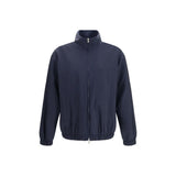 Umit Benan Blue Silk Full-Length Jacket