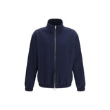 Umit Benan Blue Silk Full-Length Jacket