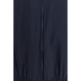 Umit Benan Blue Silk Full-Length Jacket