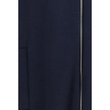 Umit Benan Blue Silk Full-Length Jacket