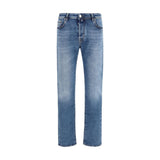 Jacob Cohen Blue Cotton Tapered Jeans