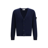 Stone Island Blue Alpaca Vicugna Pacos Cardigan