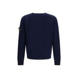 Stone Island Blue Alpaca Vicugna Pacos Cardigan