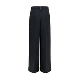 Fabiana Filippi Black Acetate Casual Pants
