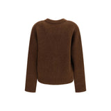 Ami Paris Brown Alpaca Vicugna Pacos Cardigan