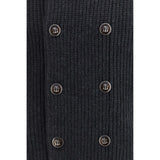 Brunello Cucinelli Gray Cashmere Cardigan