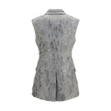 Brunello Cucinelli Gray Wool Oves Aries Sleeveless Jacket