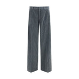Magliano Gray Cotton Casual Pants