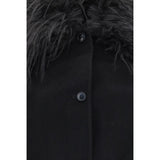 Loulou De Saison Black Wool Oves Aries Full-Length Jacket