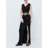 Patrizia Pepe Black Cotton Casual Dress