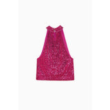Patrizia Pepe Red Polyester Tank Tops