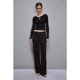 Patrizia Pepe Black Viscose Sweatshirt