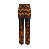 Emilio Pucci Multicolor Silk Casual Pants