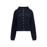 Khaite Blue Cashmere Cardigan