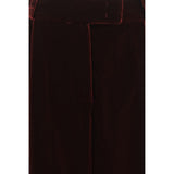 Giorgio Armani Bordeaux Viscose Dress Pants