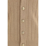 Brunello Cucinelli Beige Cashmere Cardigan