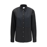 Sara Roka Black Cotton Dress Shirt