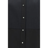 Sara Roka Black Cotton Dress Shirt