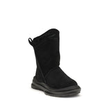 UGG Black Suede Leather Flat Boots