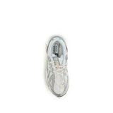 New Balance White Fabric Athletic Sneakers