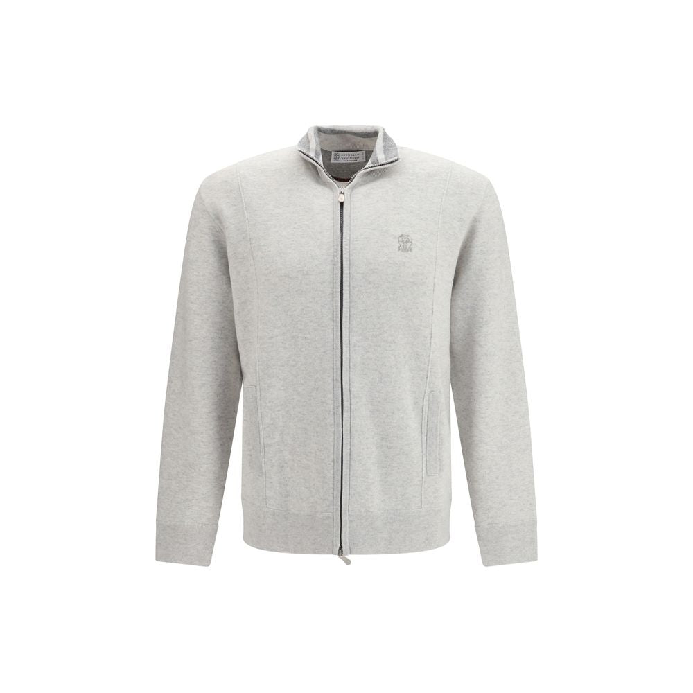 Brunello Cucinelli Gray Cashmere Cardigan