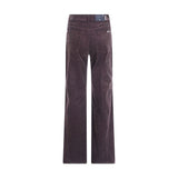 7FOR Brown Cotton Casual Pants